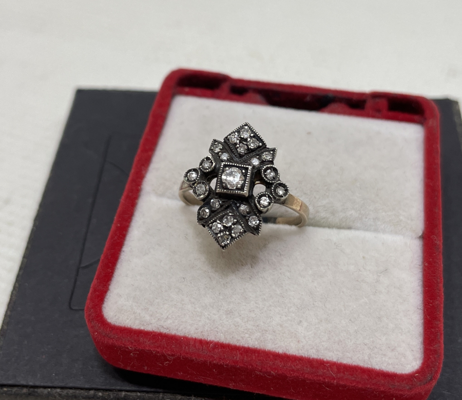 ÖZEL YAPIM ANTİKA ELMAS YÜZÜK