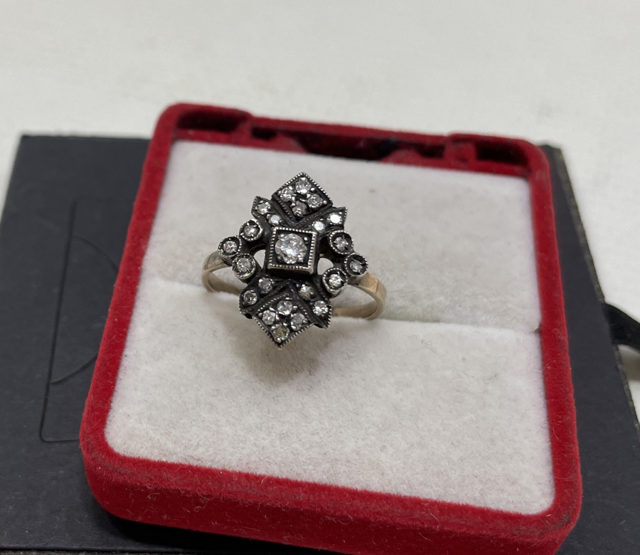 ÖZEL YAPIM ANTİKA ELMAS YÜZÜK