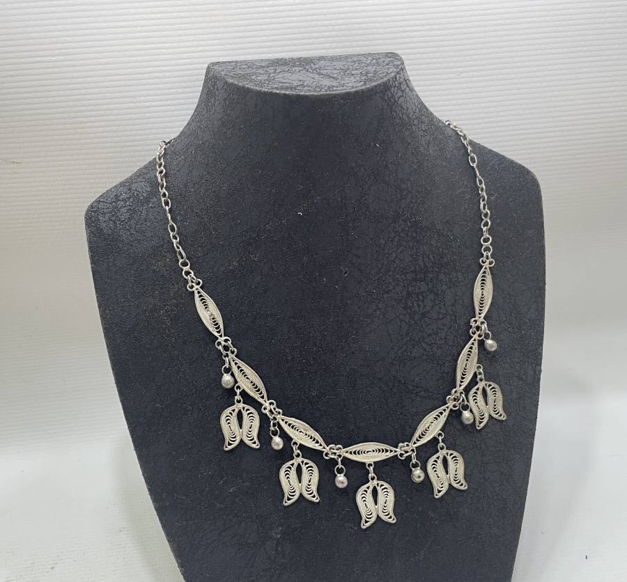 TAMAMI EL YAPIMI TELKARİ İŞÇİLİKLİ ANTİKA MARDİN İŞİ GERDANLIK