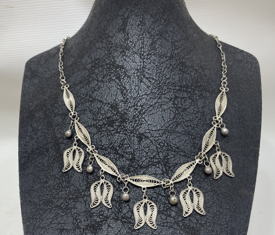 TAMAMI EL YAPIMI TELKARİ İŞÇİLİKLİ ANTİKA MARDİN İŞİ GERDANLIK