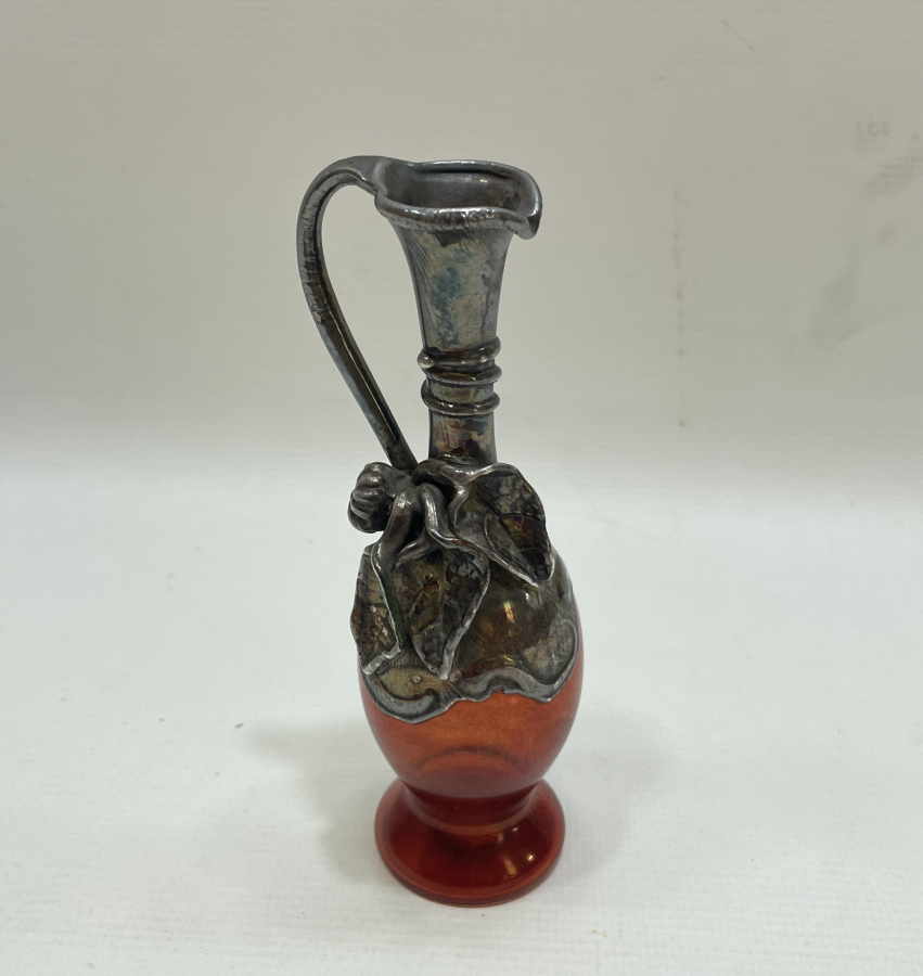 OSMANLI DÖNEMİ ÇOK NADİR GÜMÜŞ GEÇME KOPARMA CAMDAN MAMUL SİRKELİK