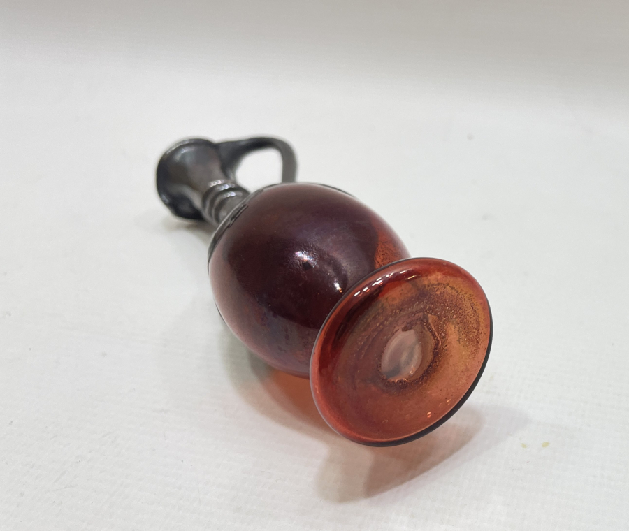 OSMANLI DÖNEMİ ÇOK NADİR GÜMÜŞ GEÇME KOPARMA CAMDAN MAMUL SİRKELİK