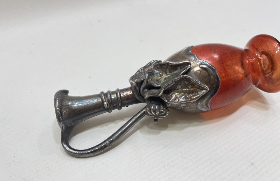 OSMANLI DÖNEMİ ÇOK NADİR GÜMÜŞ GEÇME KOPARMA CAMDAN MAMUL SİRKELİK