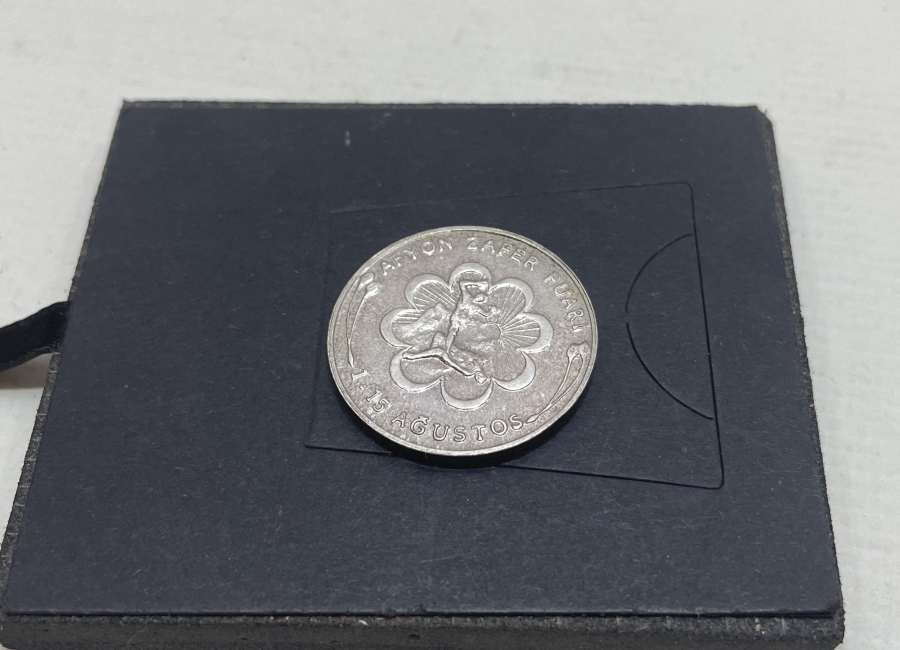 AFYON ZAFER FUARI ANISINA BASILMIŞ GÜMÜŞ HATIRA PARA