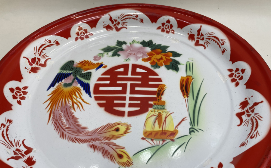 DEV BOY ANTİKA EMAYE TABAK