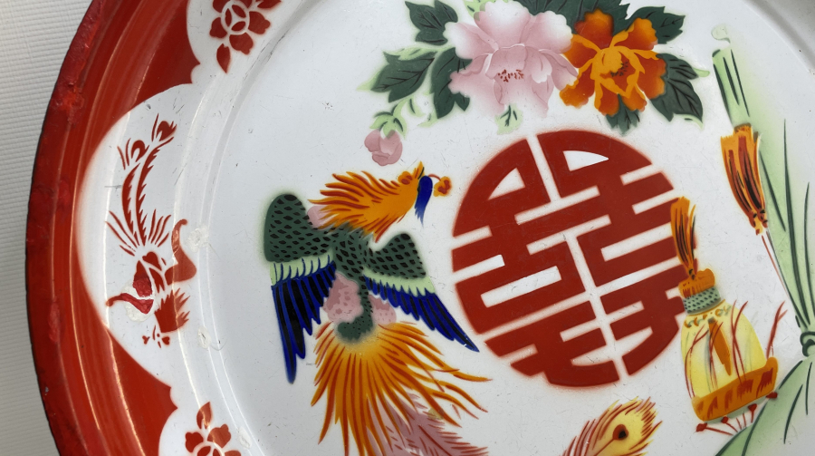 DEV BOY ANTİKA EMAYE TABAK