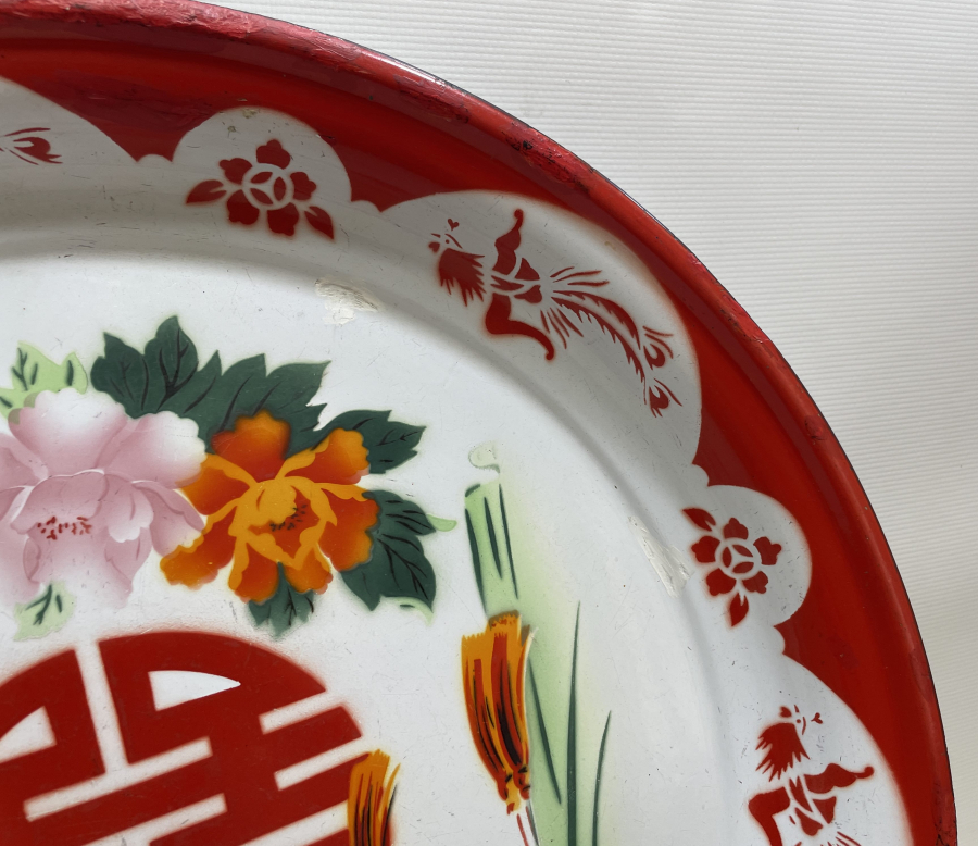 DEV BOY ANTİKA EMAYE TABAK