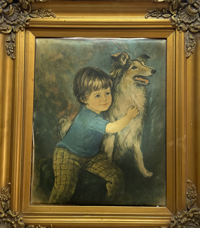 ORJİNAL ÇERÇEVESİNDE İPEK BASKI ANTİKA TABLO