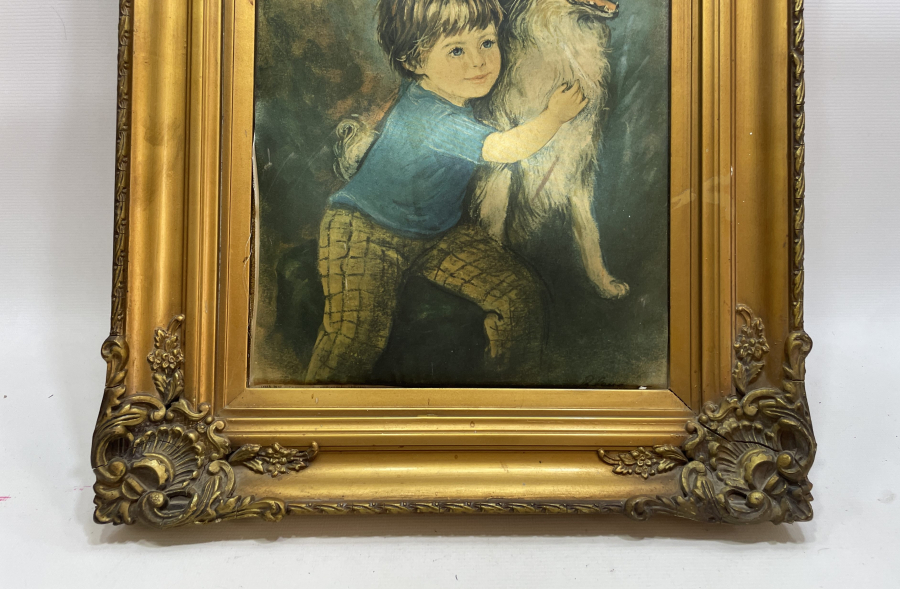 ORJİNAL ÇERÇEVESİNDE İPEK BASKI ANTİKA TABLO