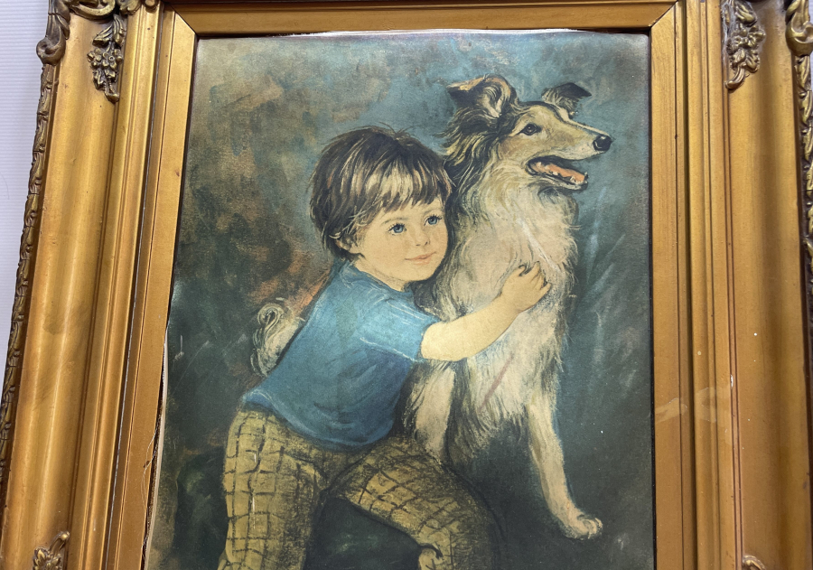 ORJİNAL ÇERÇEVESİNDE İPEK BASKI ANTİKA TABLO