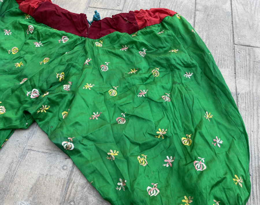 OSMANLI DÖNEMİ İŞLEMELİ İPEK ŞALVAR