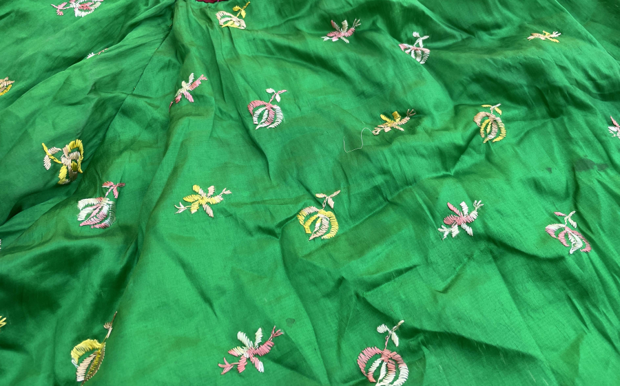 OSMANLI DÖNEMİ İŞLEMELİ İPEK ŞALVAR