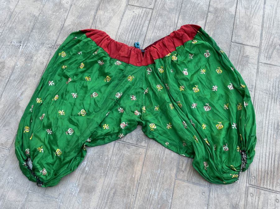 OSMANLI DÖNEMİ İŞLEMELİ İPEK ŞALVAR