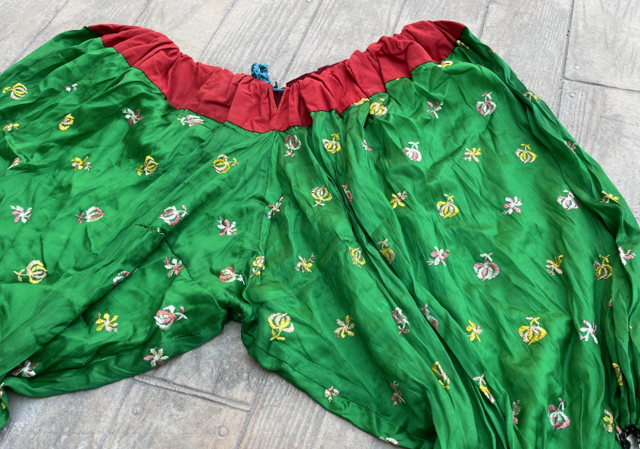 OSMANLI DÖNEMİ İŞLEMELİ İPEK ŞALVAR