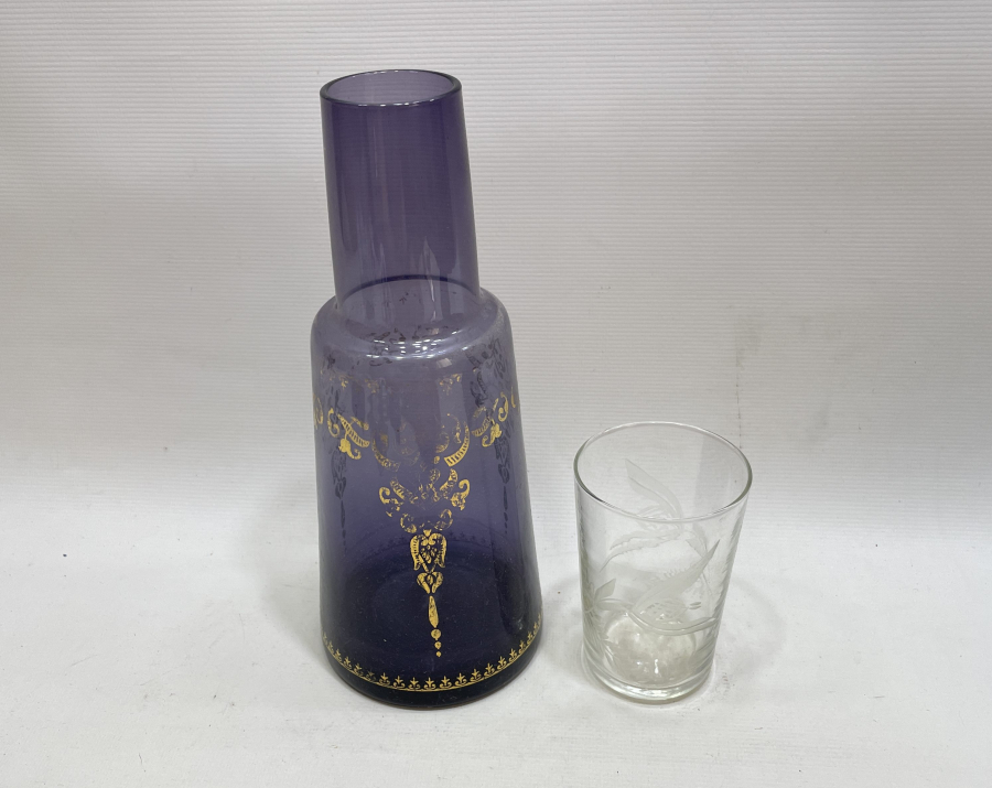 ÜZERİ ALTIN VARAKLI BARDAKLI GECE SÜRAHİSİ