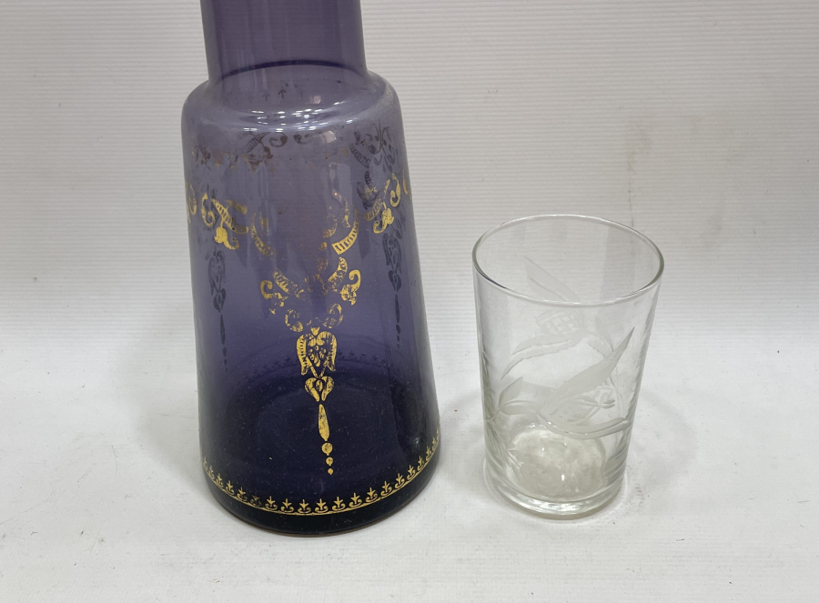 ÜZERİ ALTIN VARAKLI BARDAKLI GECE SÜRAHİSİ