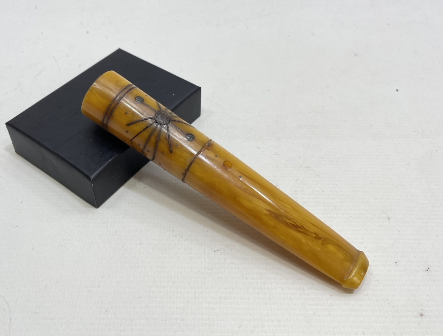 ÜZERİ OSMANLICA YAZILI DEV BOYDA AĞA İŞİ SİGARA AĞIZLIĞI