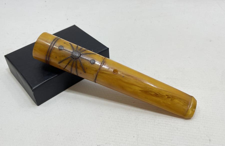 ÜZERİ OSMANLICA YAZILI DEV BOYDA AĞA İŞİ SİGARA AĞIZLIĞI