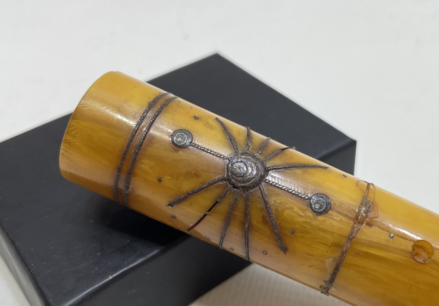 ÜZERİ OSMANLICA YAZILI DEV BOYDA AĞA İŞİ SİGARA AĞIZLIĞI