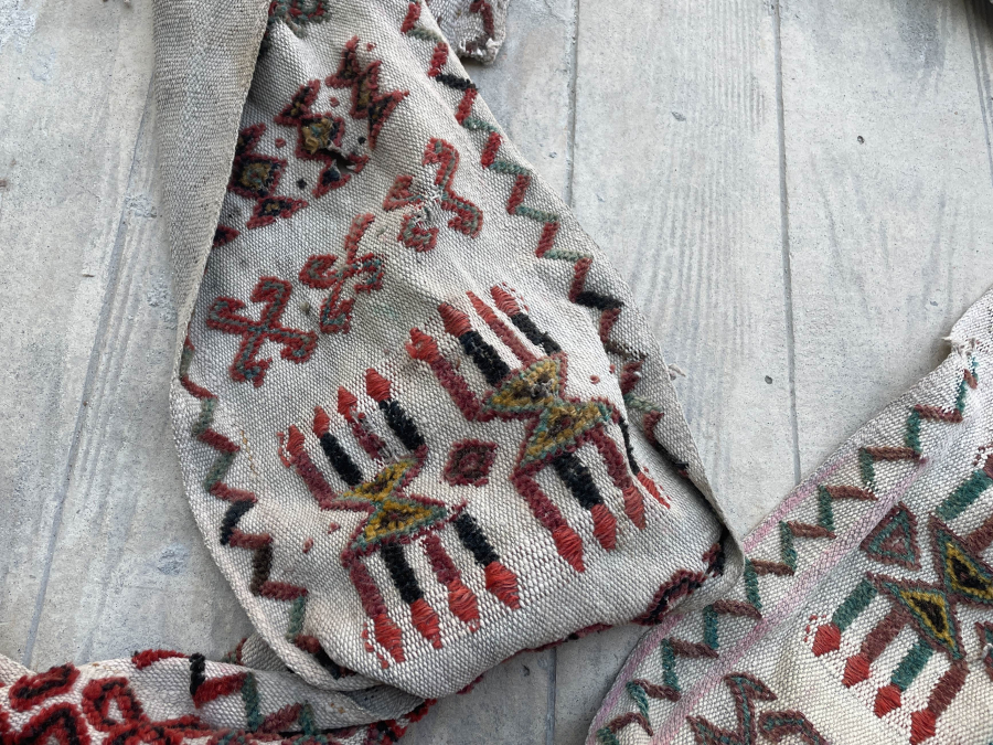 ÜZERİNDE BOY SEMBOLLERİ BULUNAN ÇOK NADİR ÇADIR BAĞI - ÇADIR PALANI