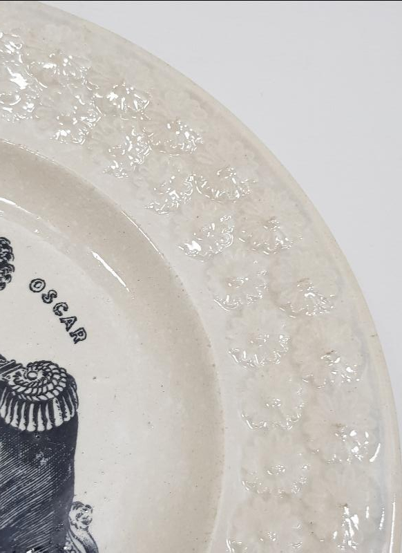 1840'LARDAN NORVEÇ KRALI OSCAR VE JOSEPHINE RESİMLİ PORSELEN TABAK