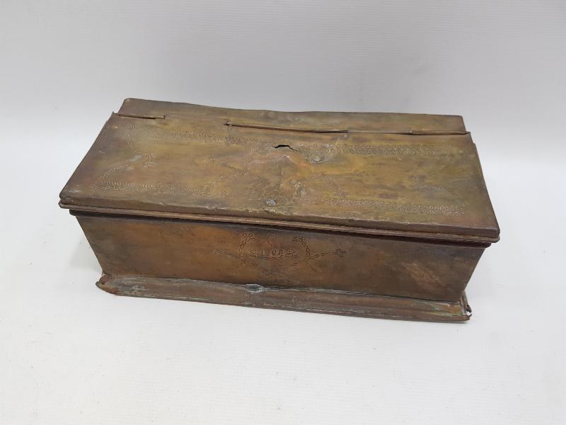 1905 TARİHLİ RUMCA YAZILI KAHVECİ KUTUSU