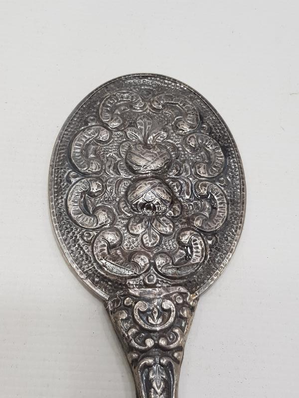 ANTİKA GÜMÜŞ EL AYNASI