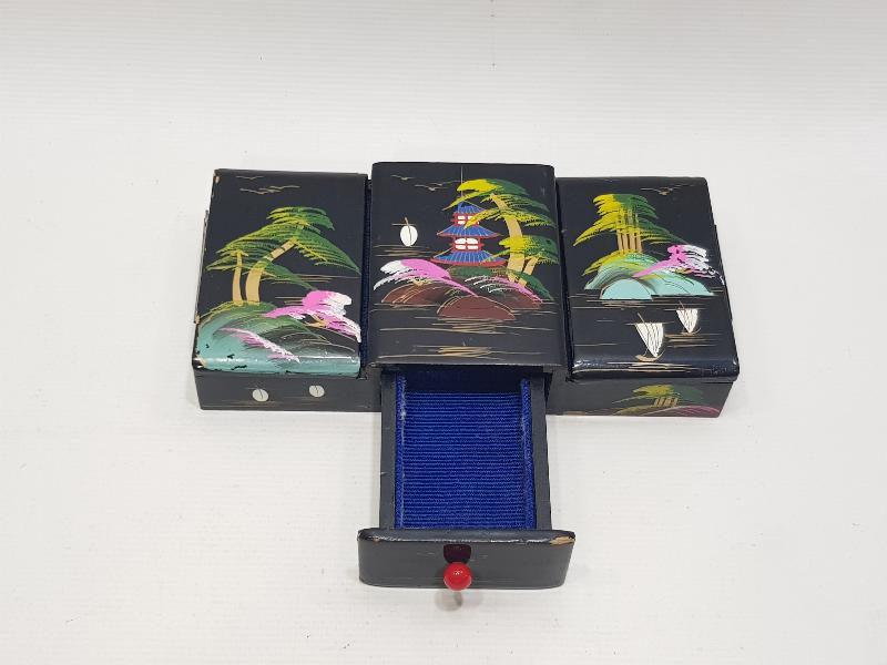 ANTİKA PAPIER MACHE MÜCEVHER KUTUSU