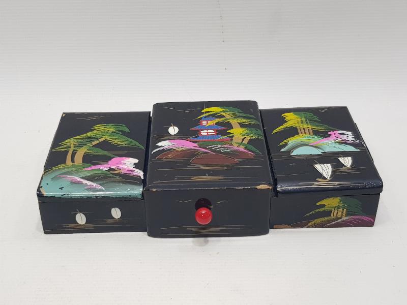 ANTİKA PAPIER MACHE MÜCEVHER KUTUSU