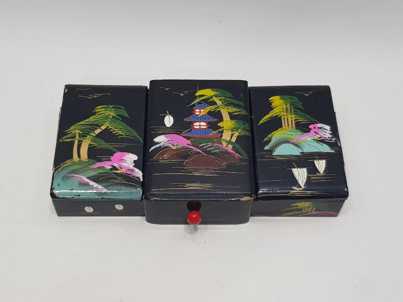 ANTİKA PAPIER MACHE MÜCEVHER KUTUSU