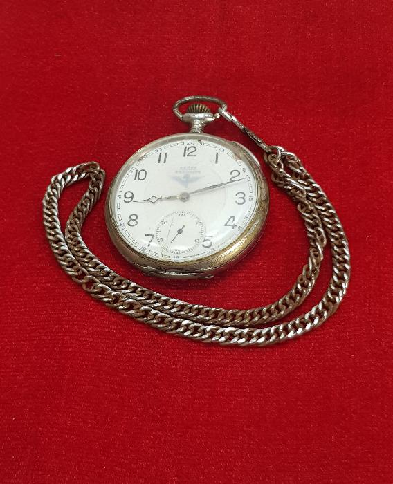 NEKER MARKA DEMİRYOLU VE TREN RESİMLİ CEP SAATİ