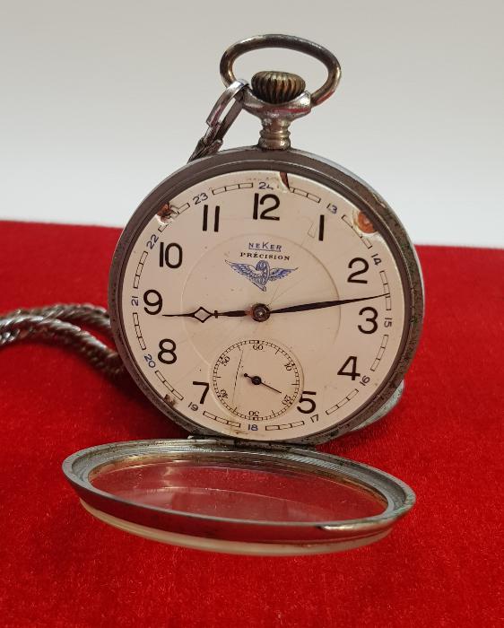 NEKER MARKA DEMİRYOLU VE TREN RESİMLİ CEP SAATİ