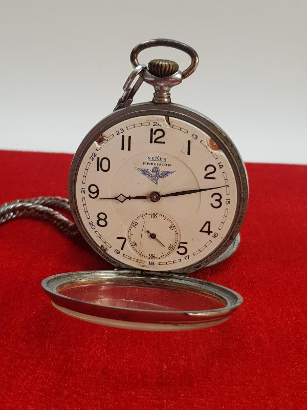 NEKER MARKA DEMİRYOLU VE TREN RESİMLİ CEP SAATİ