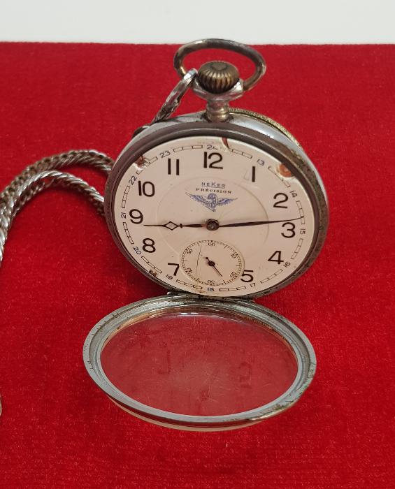 NEKER MARKA DEMİRYOLU VE TREN RESİMLİ CEP SAATİ