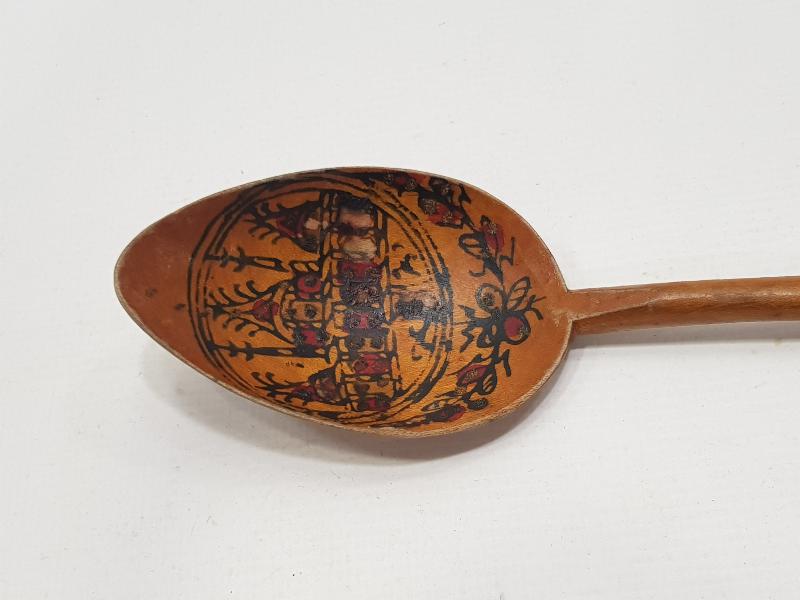 OSMANLI DÖNEMİ OSMANLICA YAZILI AHŞAP KAŞIK