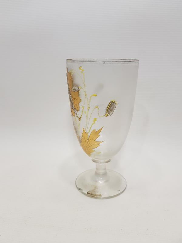 OSMANLI DÖNEMİ SARAY İŞİ ALTIN SIVAMA İŞÇİLİKLİ KRİSTAL KADEH
