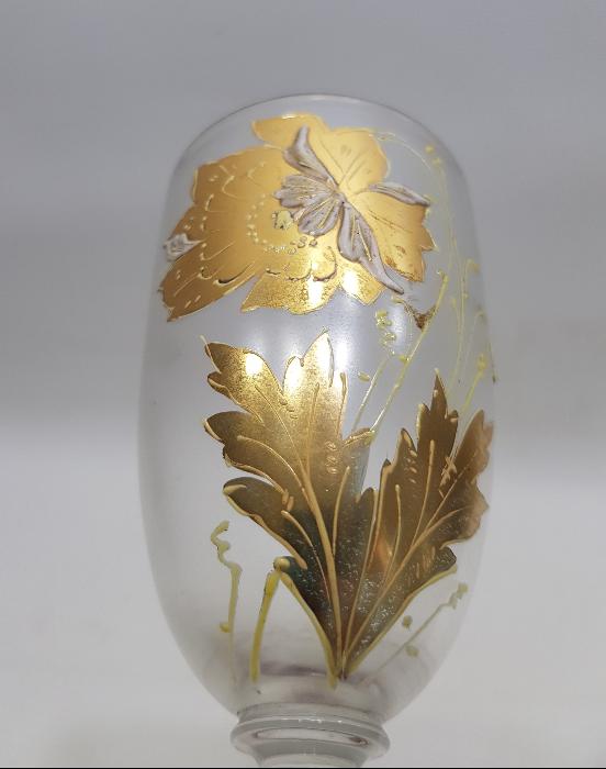 OSMANLI DÖNEMİ SARAY İŞİ ALTIN SIVAMA İŞÇİLİKLİ KRİSTAL KADEH