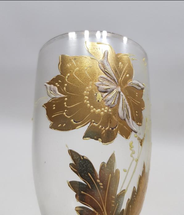 OSMANLI DÖNEMİ SARAY İŞİ ALTIN SIVAMA İŞÇİLİKLİ KRİSTAL KADEH