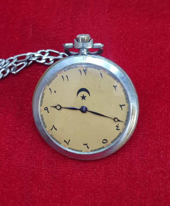 OSMANLI KADRANLI AY YILDIZLI CEP SAATİ 