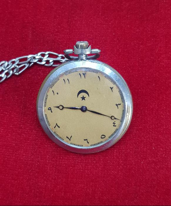 OSMANLI KADRANLI AY YILDIZLI CEP SAATİ 