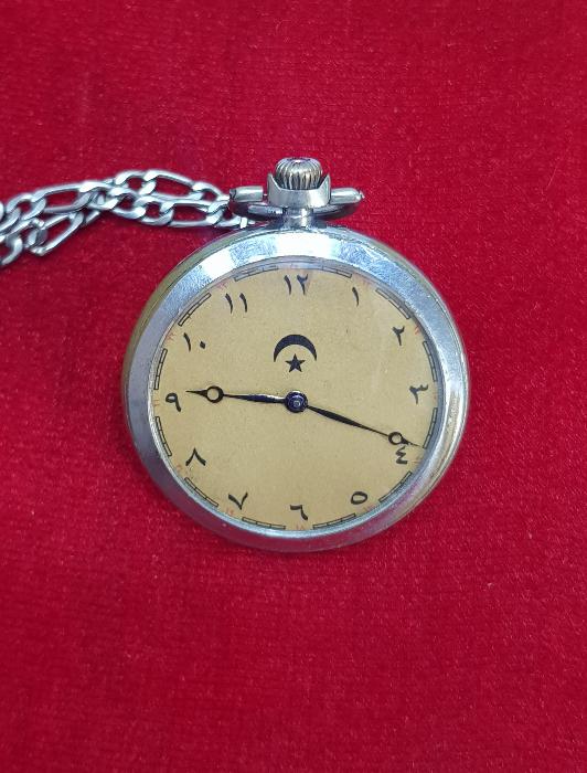 OSMANLI KADRANLI AY YILDIZLI CEP SAATİ 