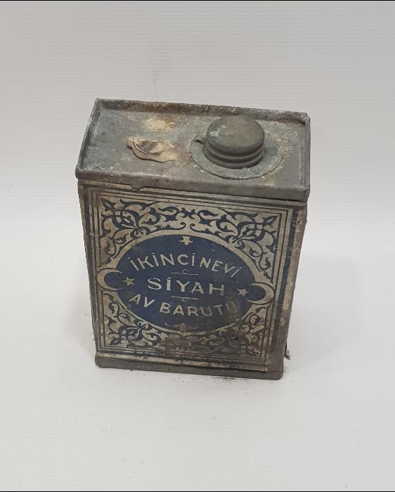 TC BARUT VE MEVADI İNFİLAKIYE İNHİSARLARI İKİNCİ NEVİ SİYAH AV BARUTU KUTUSU