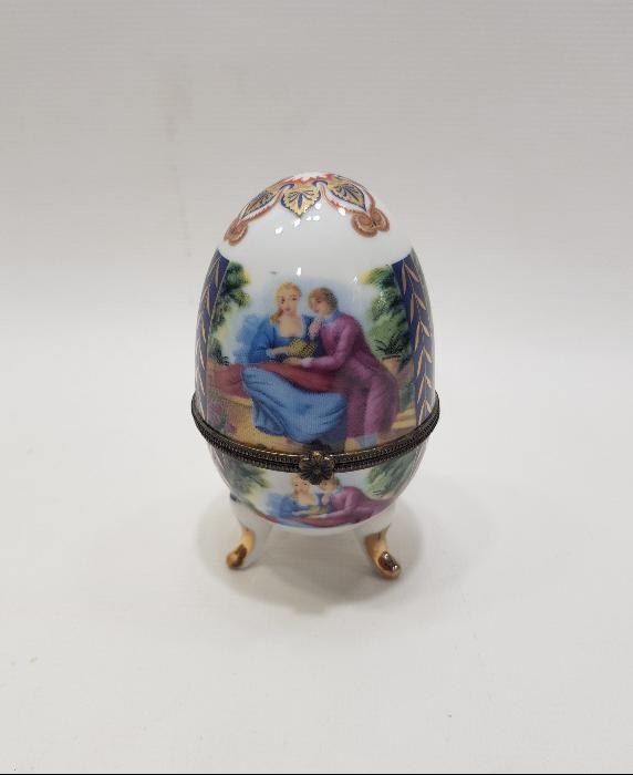 YUMURTA FORMLU WJ MARKA ANTİKA MÜCEVHER KUTUSU 