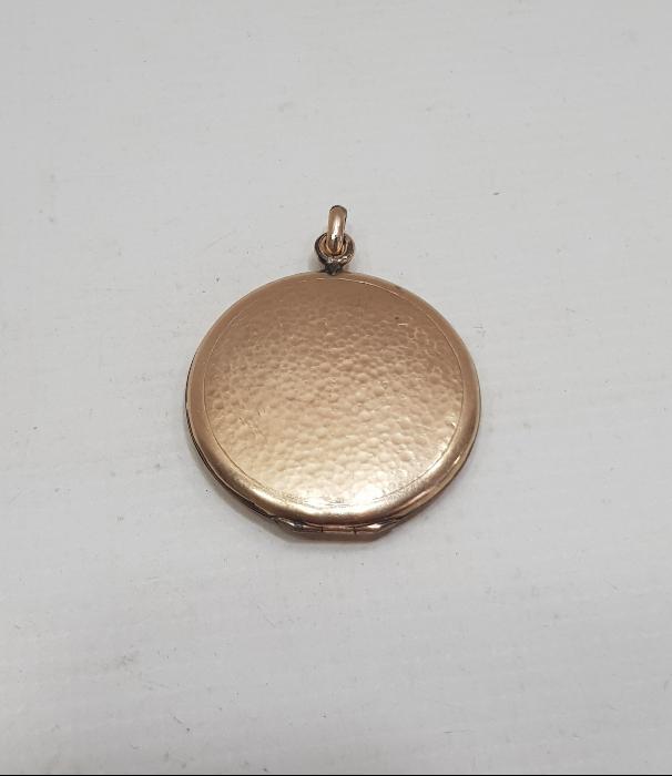 ANTİKA YAKUT TAŞLI VE ALTIN KAPLAMA RESİMLİK KOLYE UCU