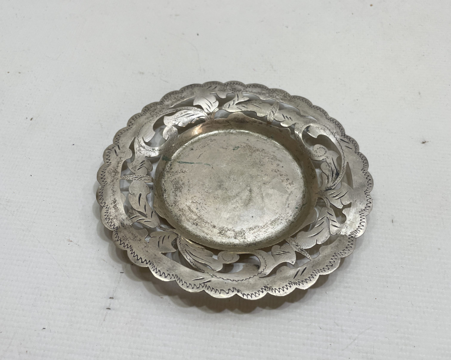 KALEM İŞÇİLİKLİ ANTİKA GÜMÜŞ HURMALIK - İFTARİYELİK