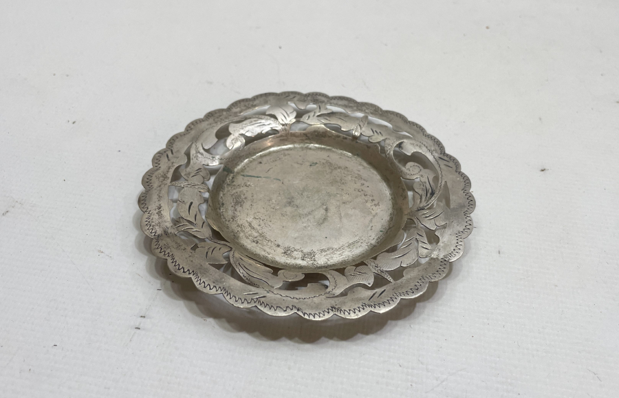 KALEM İŞÇİLİKLİ ANTİKA GÜMÜŞ HURMALIK - İFTARİYELİK