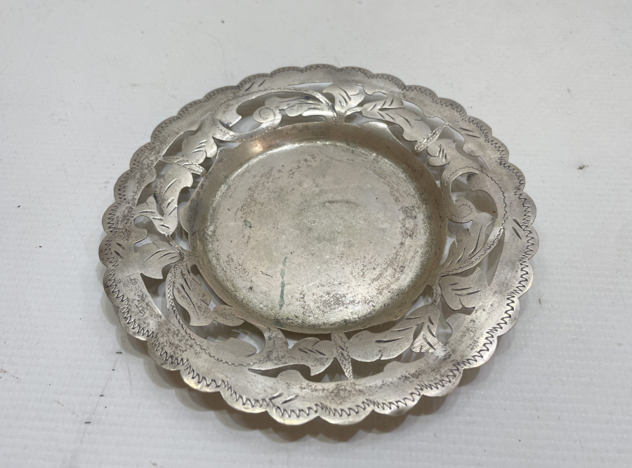 KALEM İŞÇİLİKLİ ANTİKA GÜMÜŞ HURMALIK - İFTARİYELİK