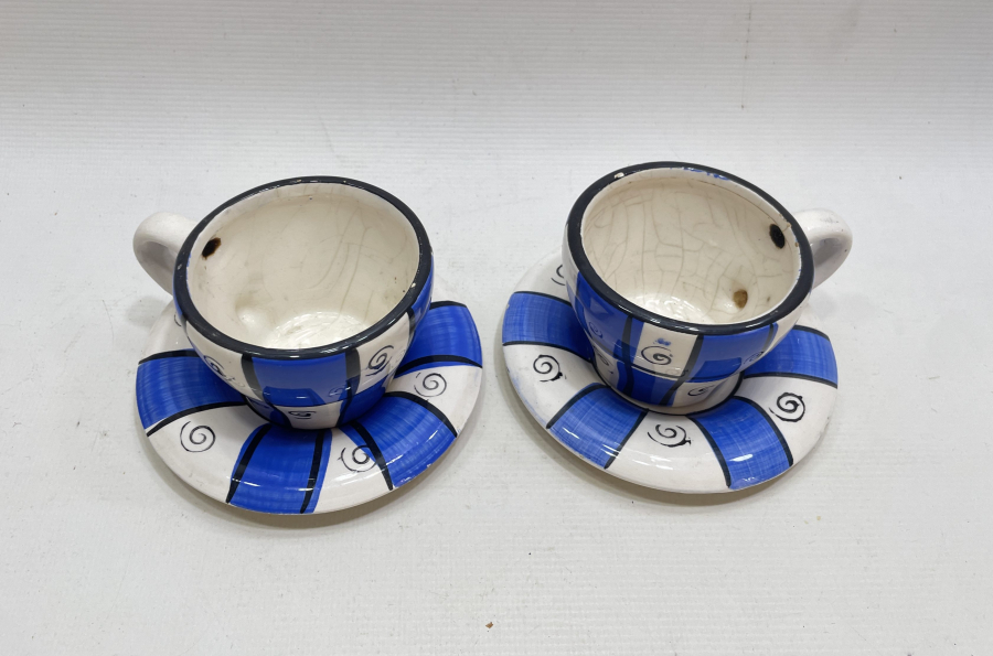 KÜTAHYA İŞİ ANTİKA ÇİFT FİNCAN