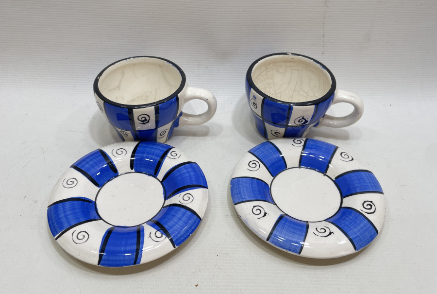 KÜTAHYA İŞİ ANTİKA ÇİFT FİNCAN