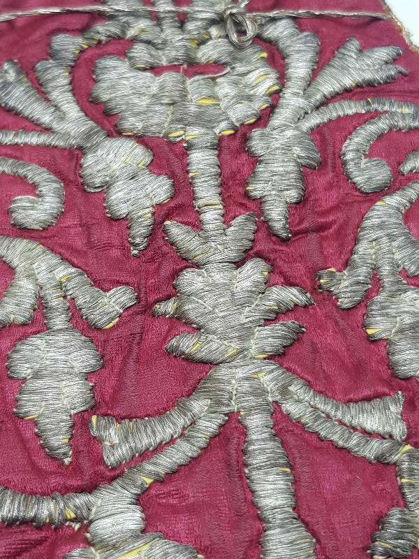 OSMANLI DÖNEMİ ALTIN SIRMA İŞLEMELİ BÜYÜK BOY GELİN KESESİ